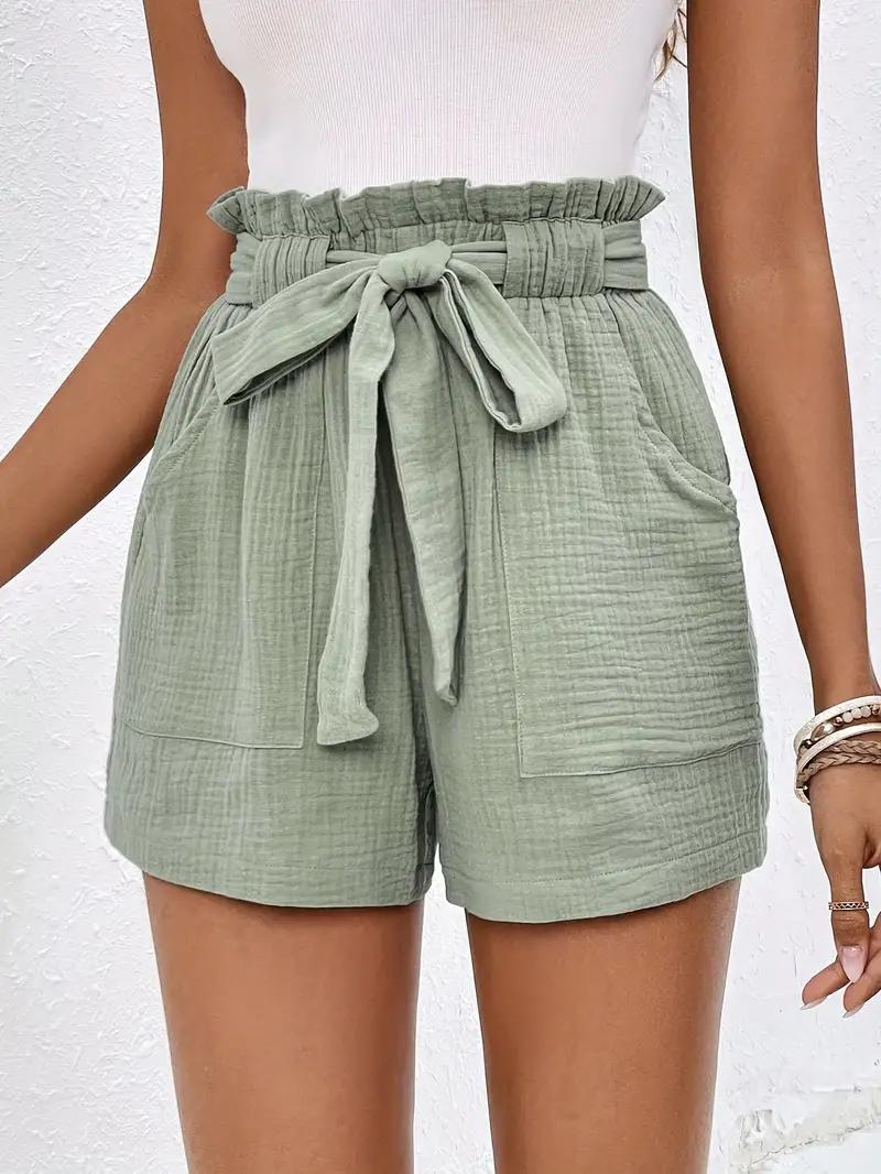 Marie | Shorts Med Bælte – Rynket Talje Og Sommerkomfort 